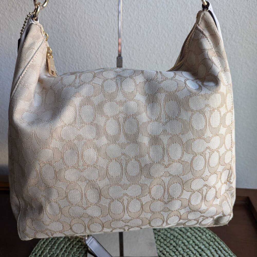 Coach Signature Outline CELESTE Hobo Shoulder Bag - Picture 3 of 10